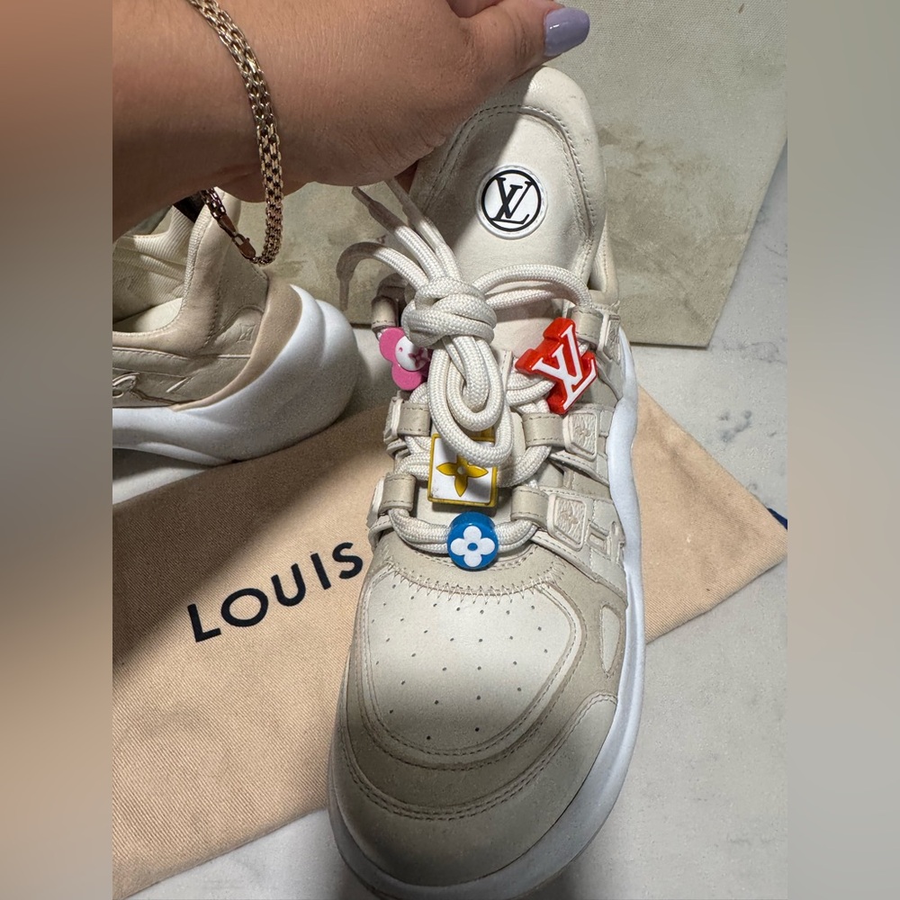 ONE DAY SALE✨
SALE✨Louis Vuitton archlight Cream and Multicolor Women's Sneakers - Picture 7 of 16